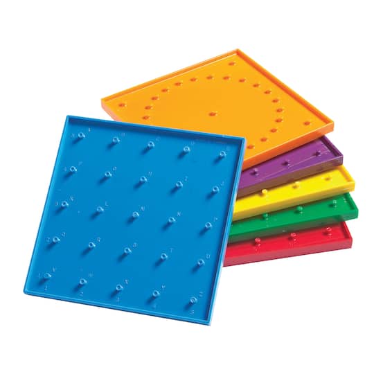 Learning Advantage&#x2122; 6&#x22; Double-Sided Geoboards, 6ct.